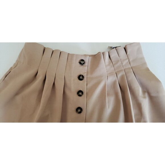 NEW ONETHELAND HIGH PLEATED WAIST BUTTON DOWN WIDE LEG PANT - Picture 5 of 7